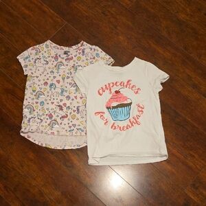 Kids Unicorn and Cupcake Short Sleeve Tees
